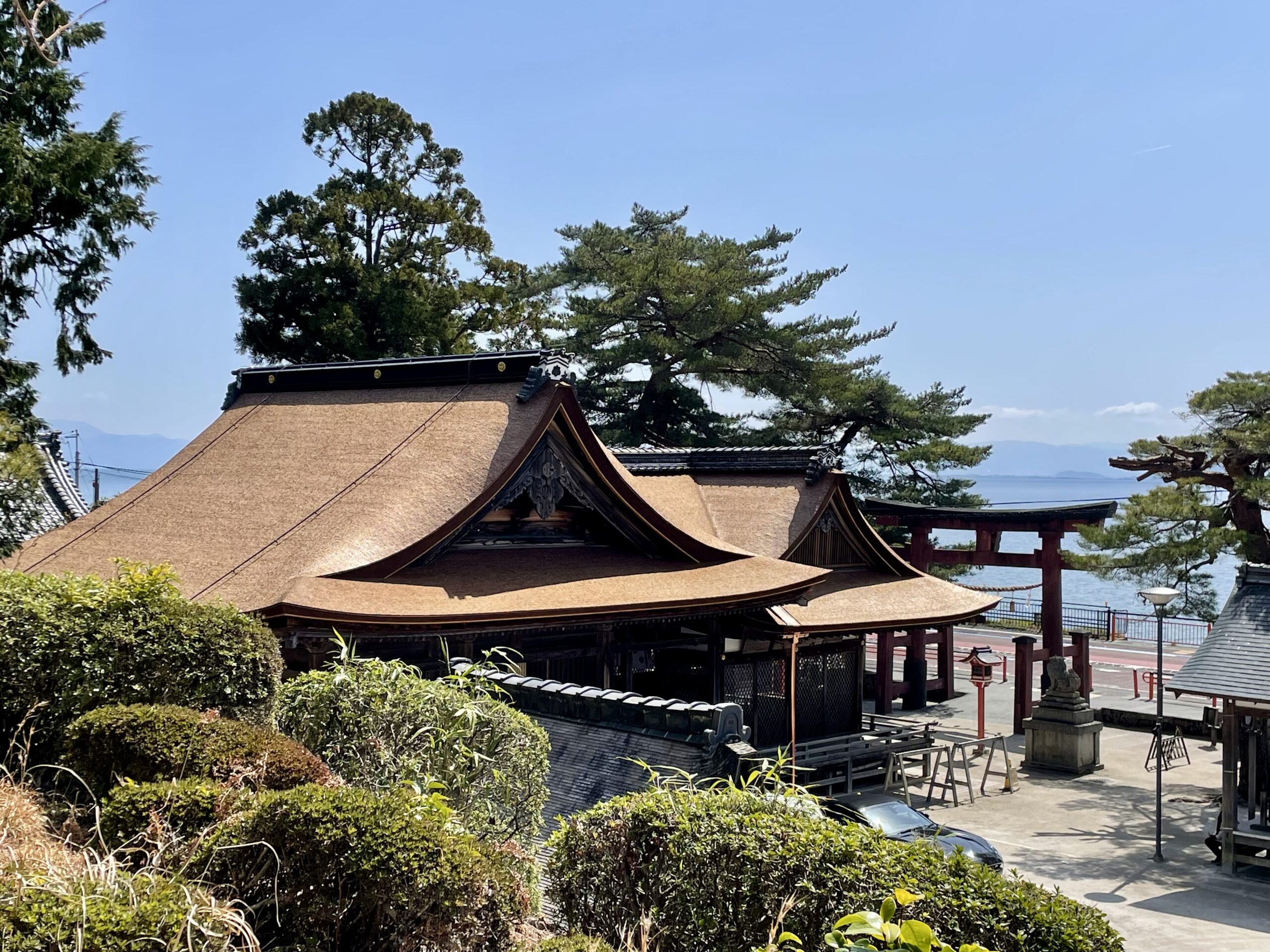 白髭神社 本堂上から画像
