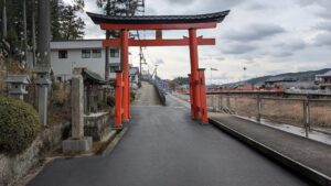 奈良 墨坂神社 鳥居の前の分岐