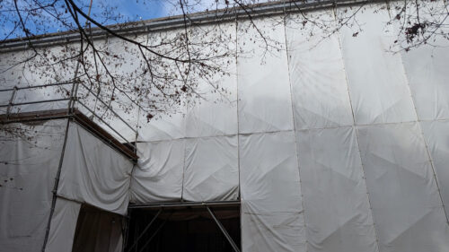 滋賀 湖南三山 善水寺 工事中本堂 3