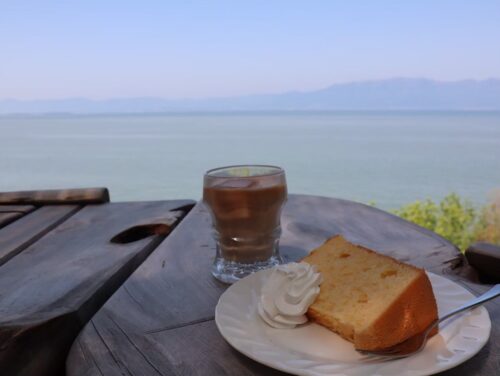 滋賀 琵琶湖とケーキ画像