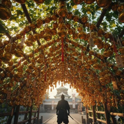 秀吉と千成瓢箪のイメージ画像