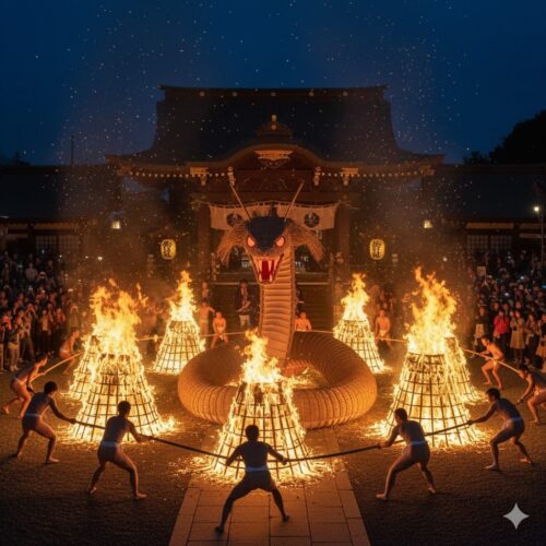 勝部神社と火祭り大蛇伝説の画像