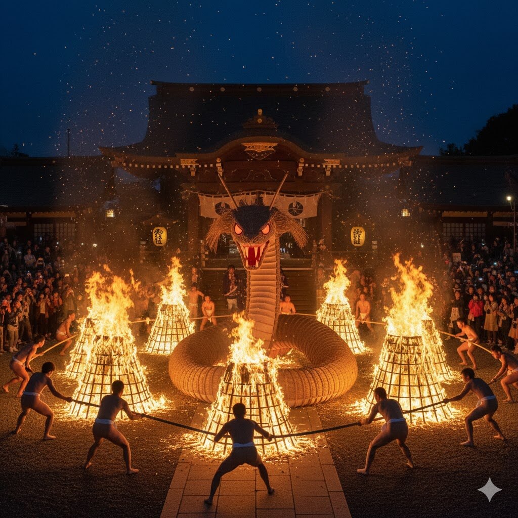 勝部神社と火祭り大蛇伝説の画像