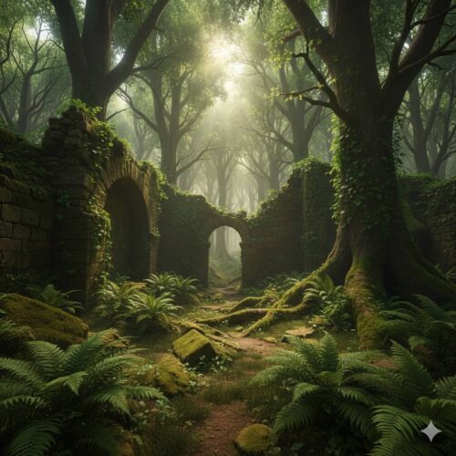 森の神秘的なイメージ画像