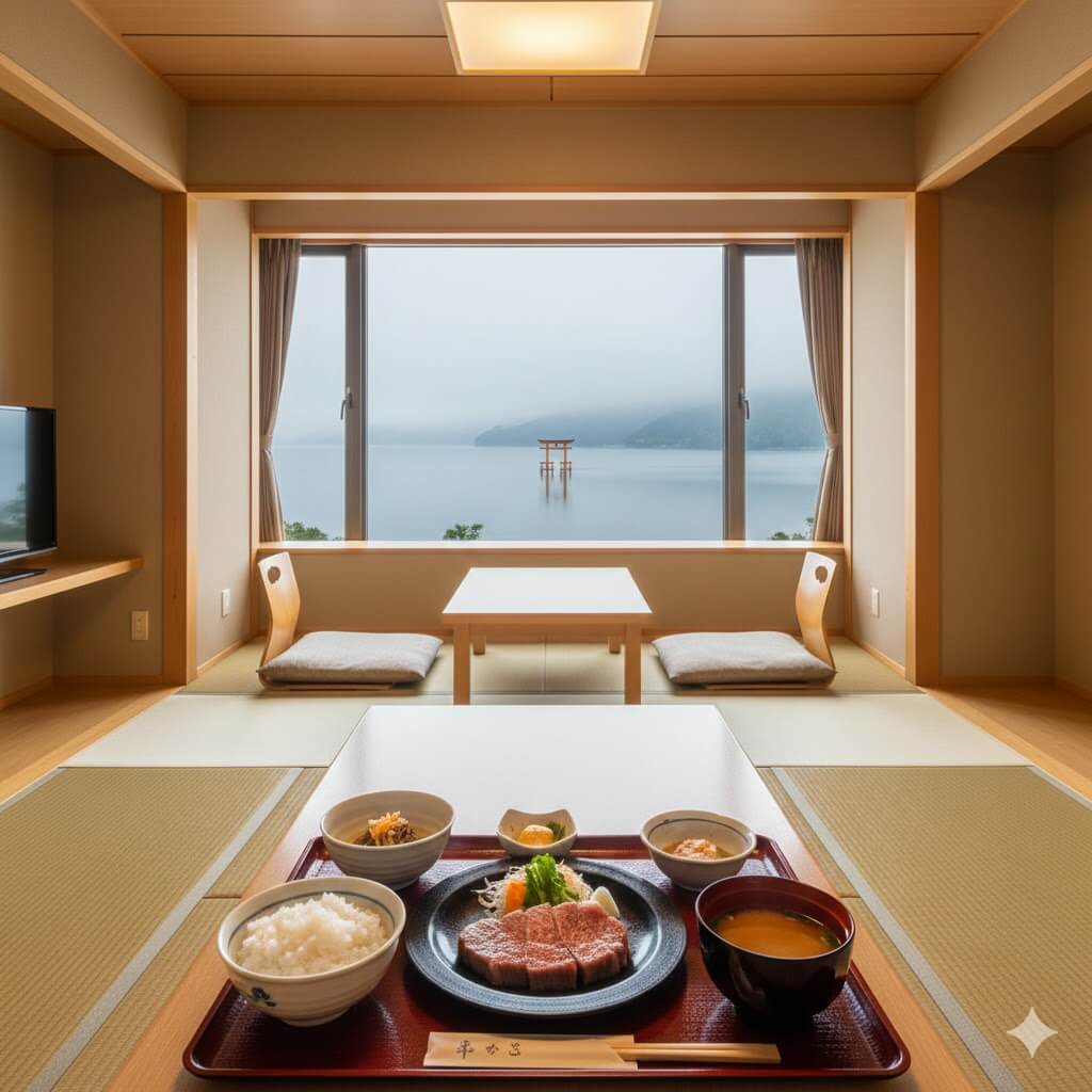 近江牛ランチと宿泊施設のイメージ画像