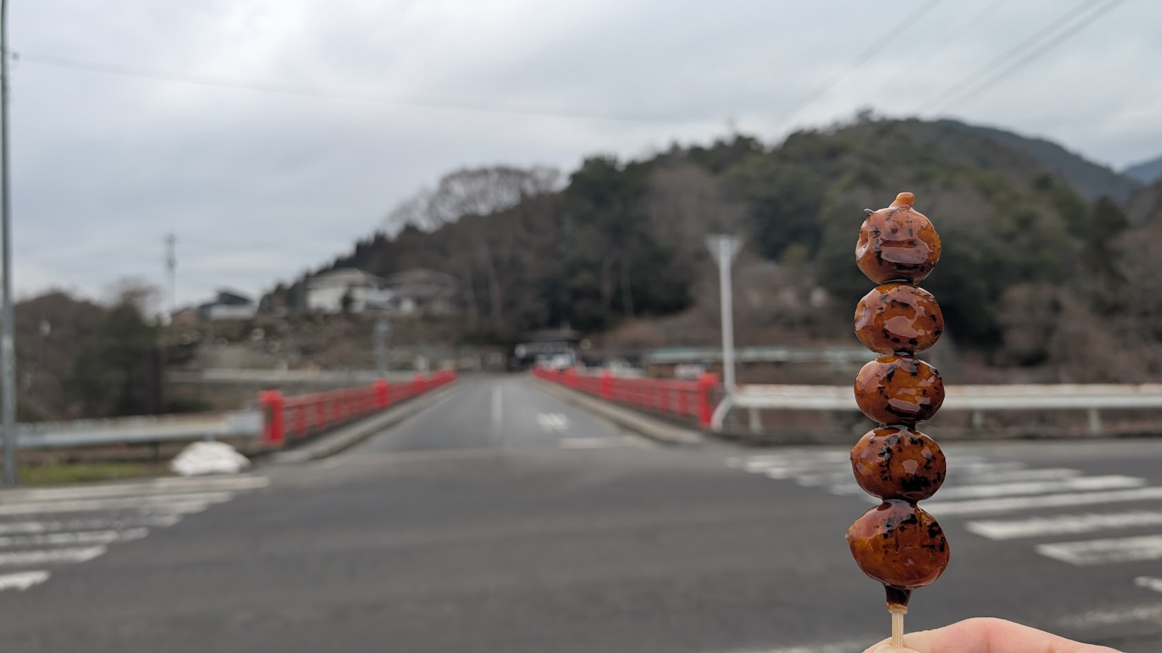 滋賀 永源寺 旦度橋とみたらし団子