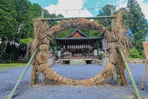 新宮神社と藁画像