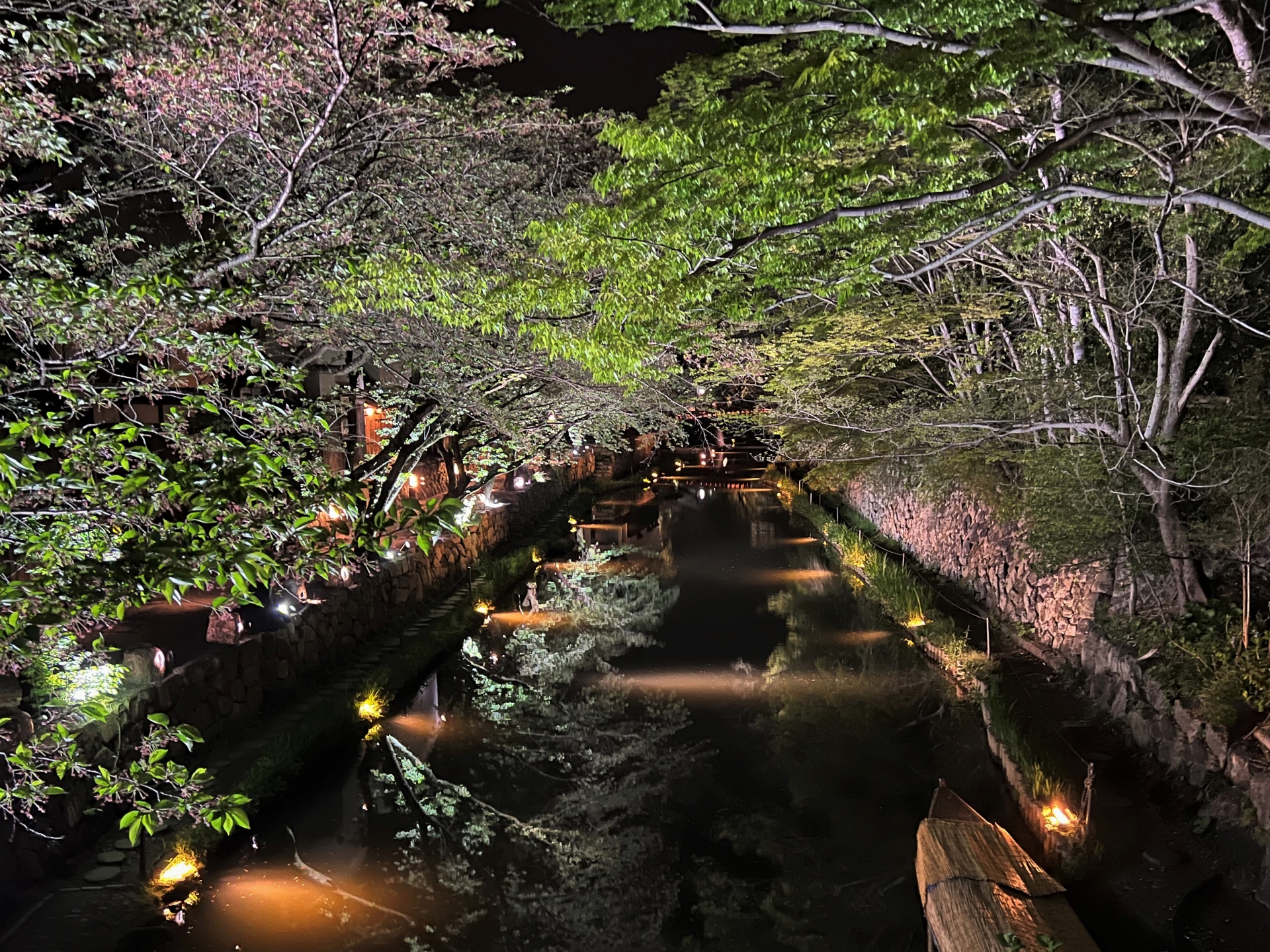 八幡堀　夜景画像
