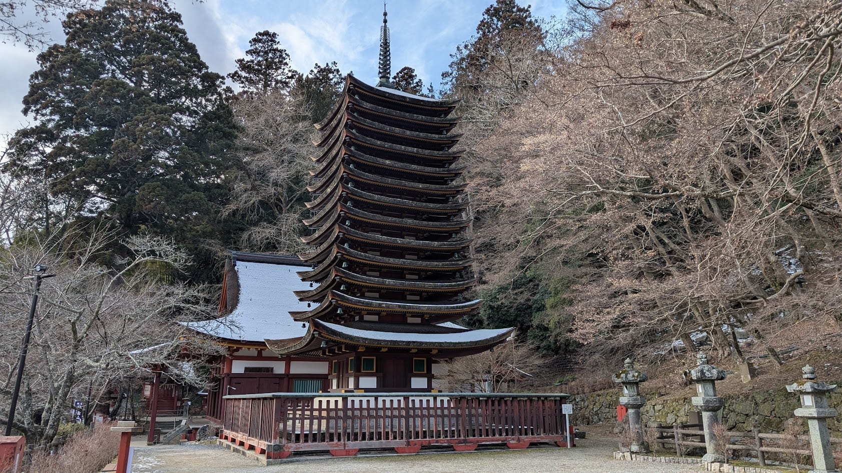 奈良 談山神社 十三重塔 雪景色②