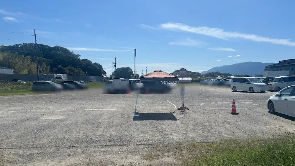 taketori-park-hohoemi-festa-temporary-parking-bus-stop-view
